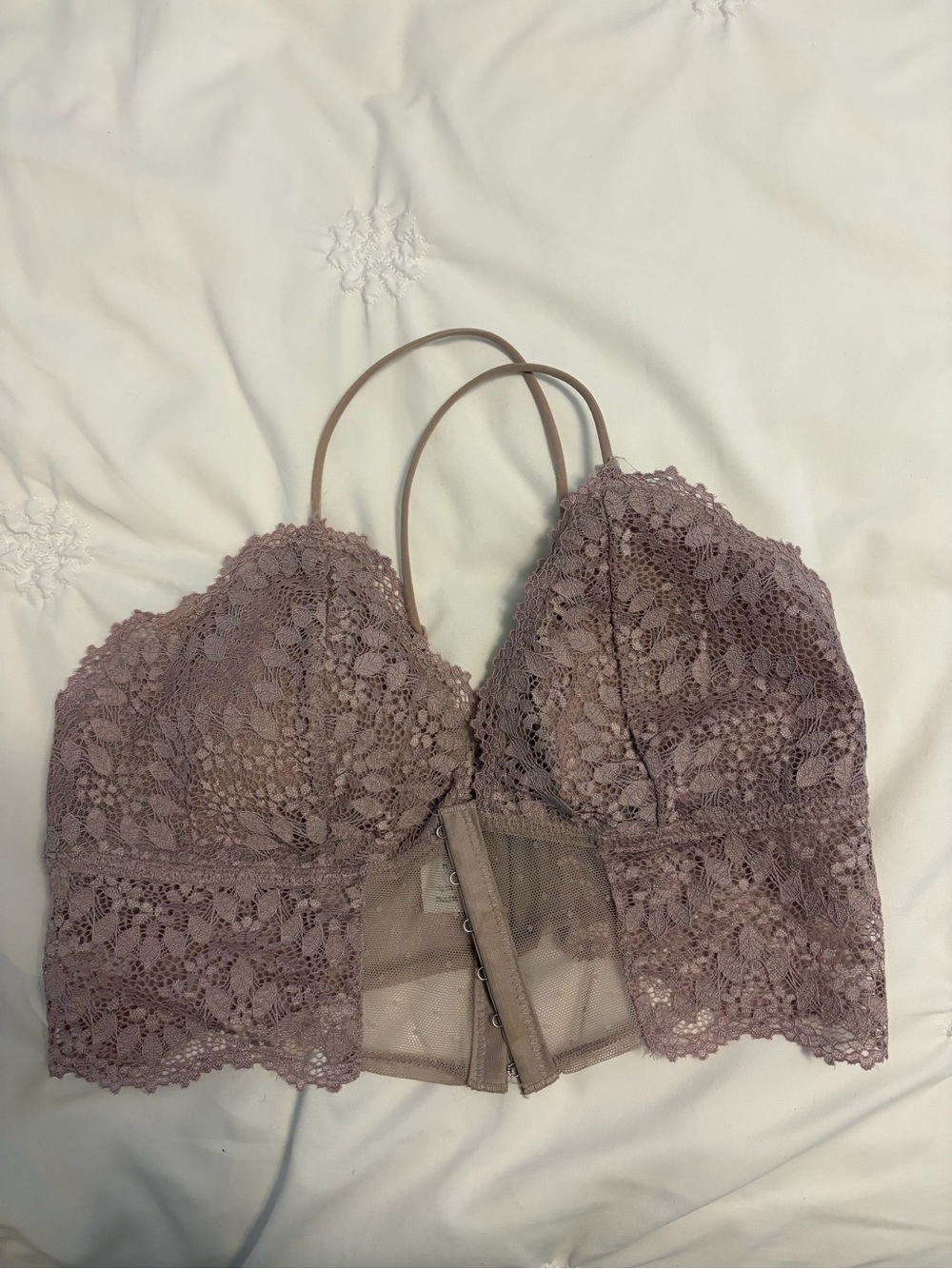 Garage Dusty Mauve Lace Bralette